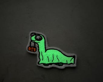 Parche termoadhesivo de dinosaurio Brachiosaurus, parches de dinosaurio, brillantes, de animales, para niños, para bolsa de regalos.