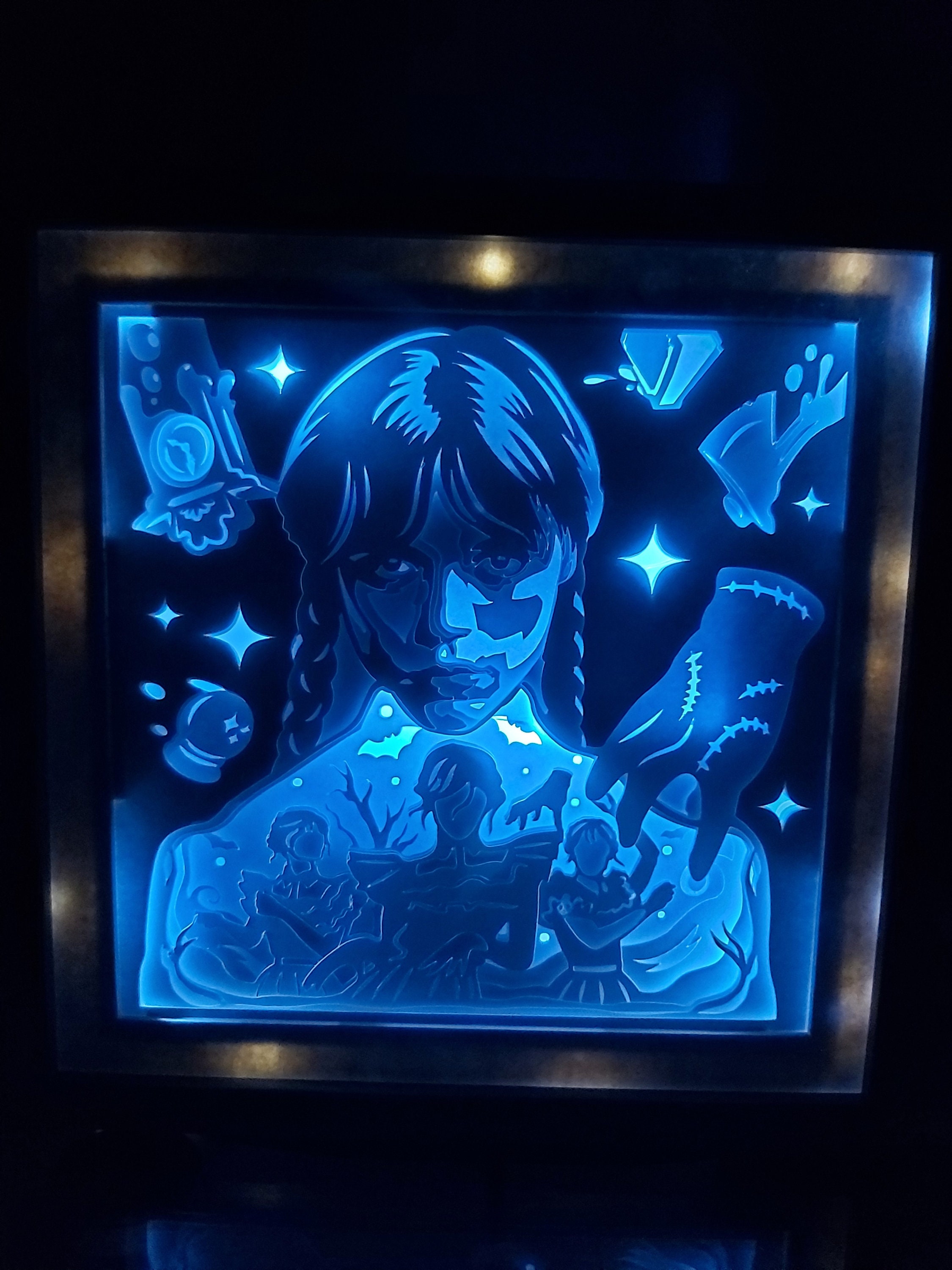 Light Box Frame Wednesday Inspired Light Box Frame Addams - Etsy