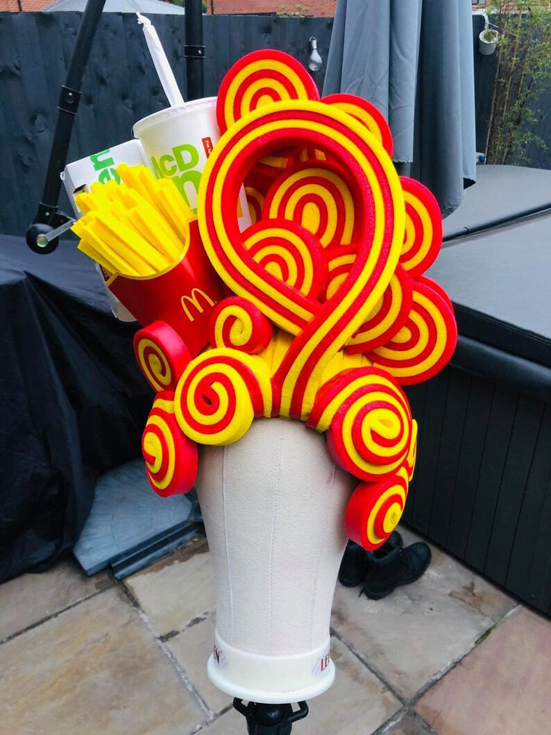 Fast Food Foam Wig Etsy
