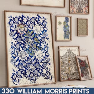 250 Printable William Morris Wall Art Prints, Art Nouveau Decor, MEGA BUNDLE Gallery Wall Set, Eclectic Digital Download, Vintage Prints