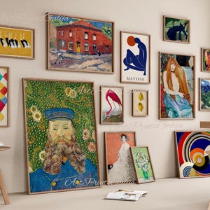 500+ Eclectic Printables Wall Art Set, BUNDLE Maximalist Buntes Wohndekor, großes Vintage Gemälde, verändertes Sofortdownload trendiges Poster