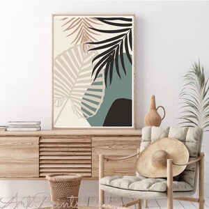 Wall Art Set of 2 Abstract Boho Art Set of 2 Prints Mid - Etsy