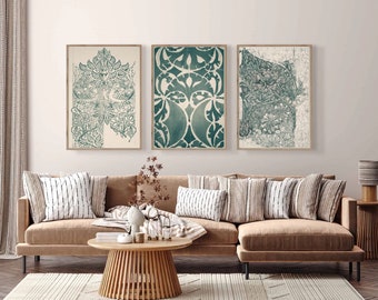 Printable Wall Art, William Morris Wall Art Prints, Art Nouveau Prints, Gallery Wall Set of 3, Digital Download, Home Decor, Abstract Art