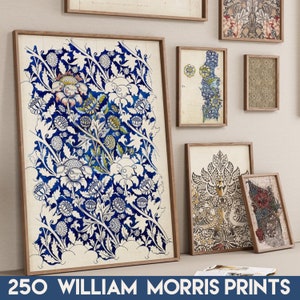 250 Printable William Morris Wall Art Prints, Art Nouveau Decor, MEGA BUNDLE Gallery Wall Set, Eclectic Digital Download, Vintage Prints