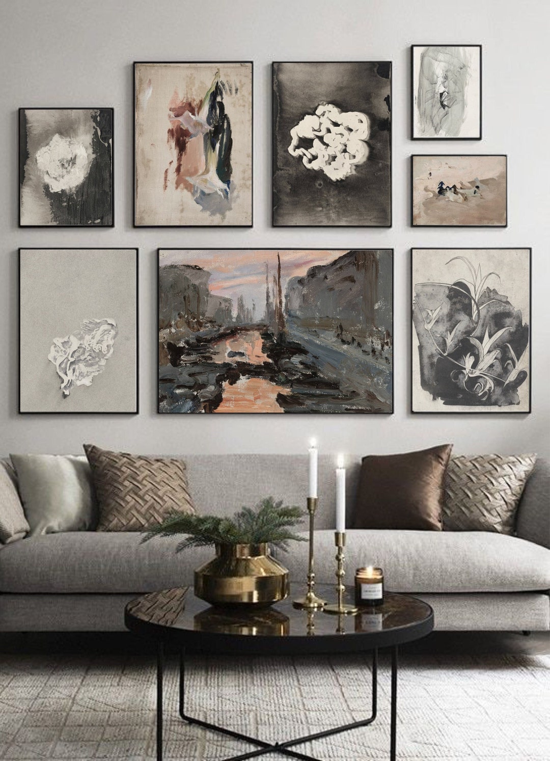 Printable Abstract Wall Art Set Contemporary Abstract Prints - Etsy
