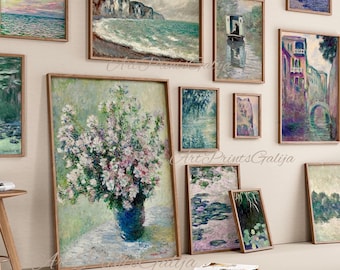 250 Claude Monet Digital Art Prints, Mega Bundle Vintage Famous Impressionist Oil Paintings, Printable Gallery Wall Art Set, Monet Posters