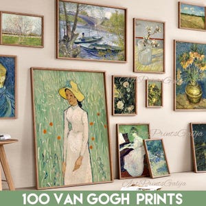 100 Vincent Van Gogh Wall Art Digital Prints Set, Eclectic Home Decor, Printable Famous Classic Digital Oil Paintings, Mega Bundle Print Set