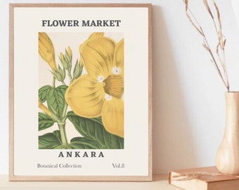 Printable Wall Art, Digital Floral Prints, Wall Art Botanical Prints, Digital Download Flower Market Print, Kitchen Decor Wall Art Poster
