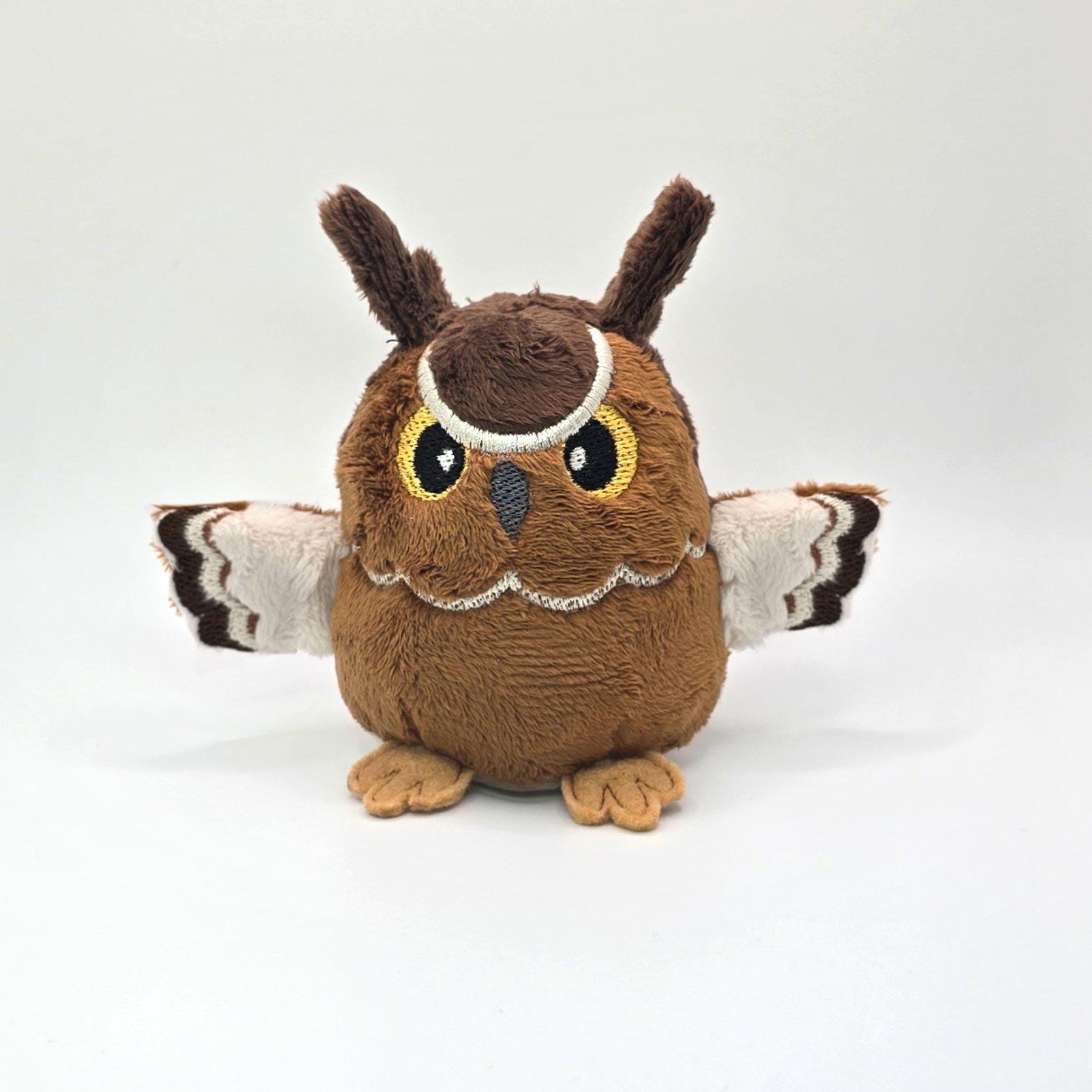 Clifford the Horned Owl Borb Plush, Anxiety Plushie, Handmade Toy