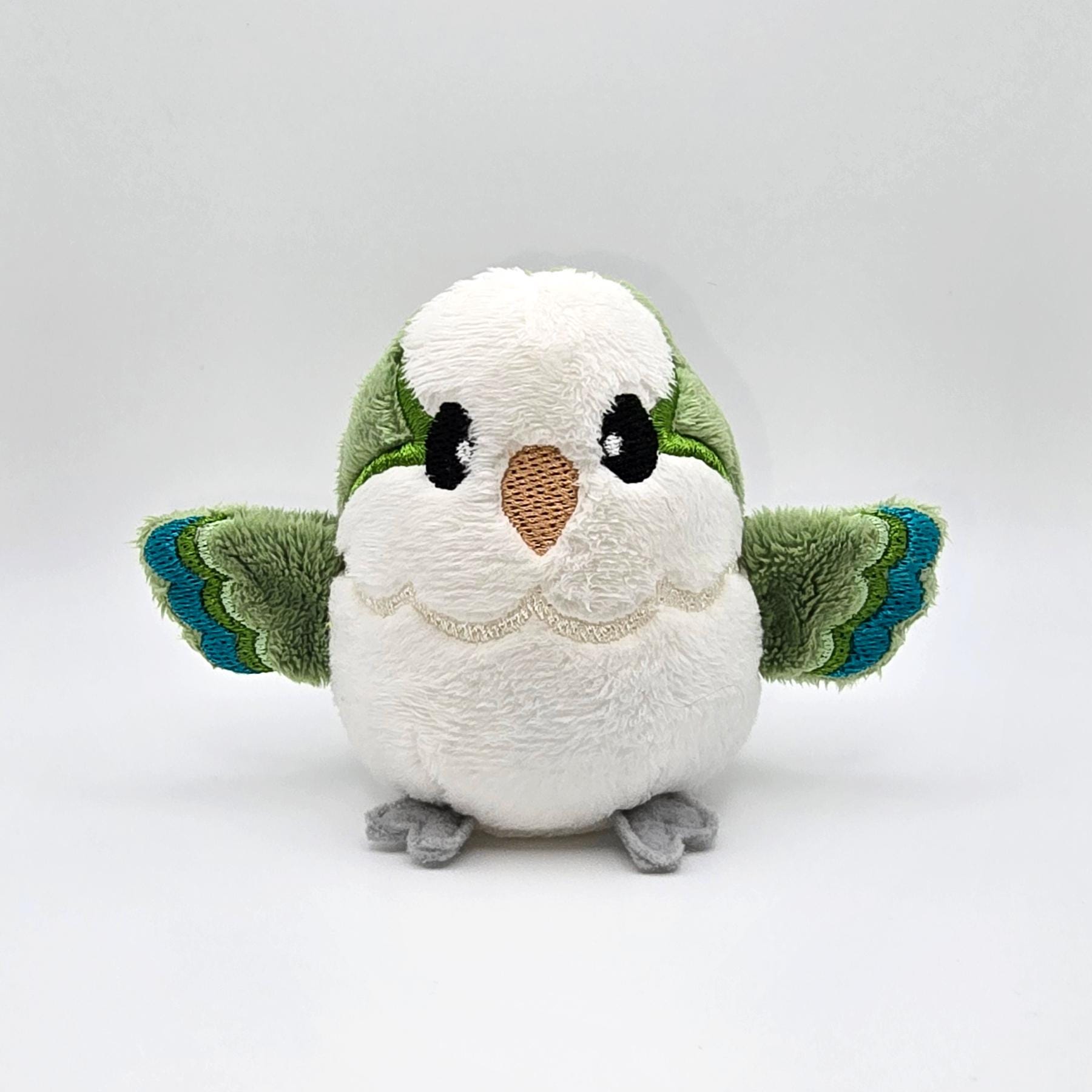 Mango the Quaker Parrot Borb Plush, Quaker Parrot Plush, Parrot Plush, Anxiety Plush, Monk Parakeet, Parakeet, Handmade plush