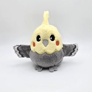 Peck the Cockatiel Borb Plush, Anxiety Toy, Handmade Cockatiel Doll, Parrot Gift
