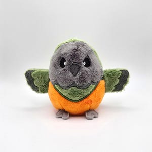 Colton the Senegal Parrot Borb Plush, Handmade Parrot Doll, Anxiety Toy, Bird Lover Gift