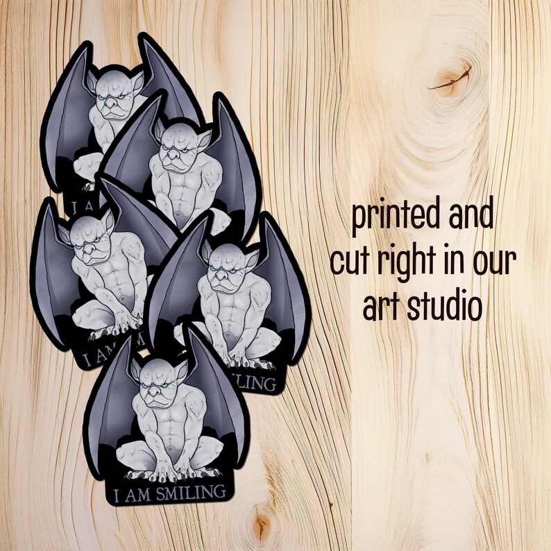 Gargoyle Handmade Vinyl Sticker - Etsy