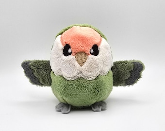 Daisy the Lovebird Borb Plush, Parrot Toy, Handmade plush, Bird Lover Gift