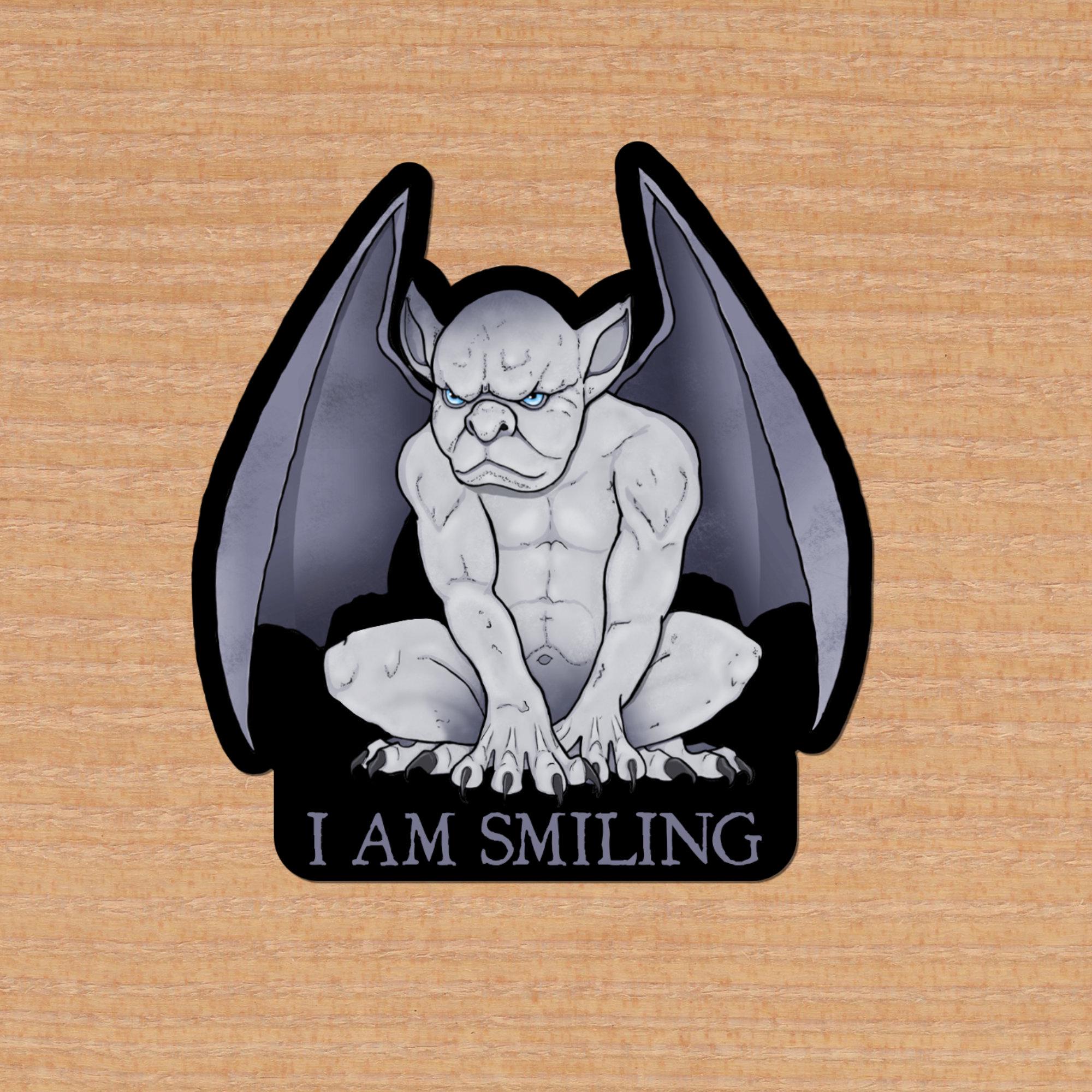 Gargoyle Handmade Vinyl Sticker - Etsy