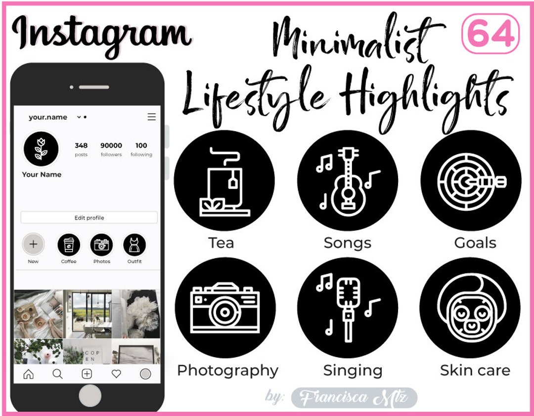 Black Highlights Lifestyle Covers Girl Instagram - Etsy