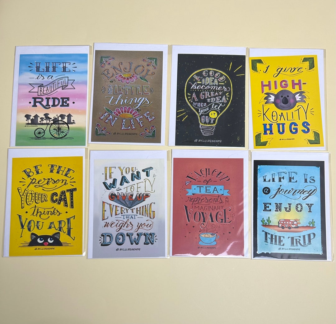 Lettering Cards - Etsy