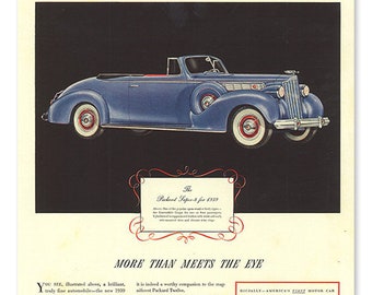 CAR VINTAGE AD  Luxury Car Poster, Retro Car Poster, 30s Car Poster, Luxury Car Print