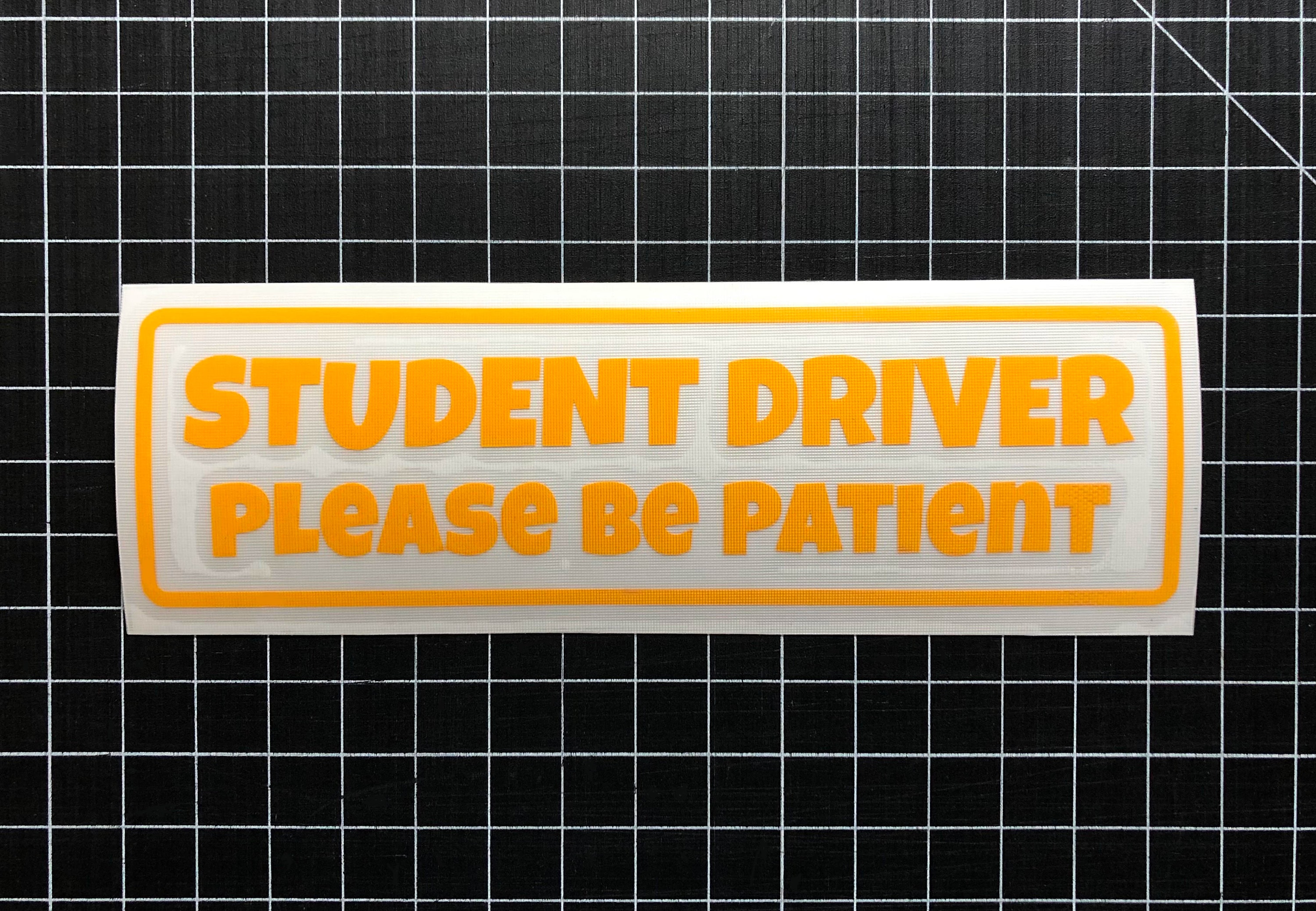 Student Driver Sticker - Cut Vinyl Decal - Choose Color and Size - Etsy
