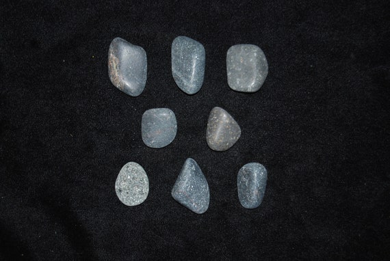 5 ounces 8 stones Loose Black Quartz Polished Stone Set