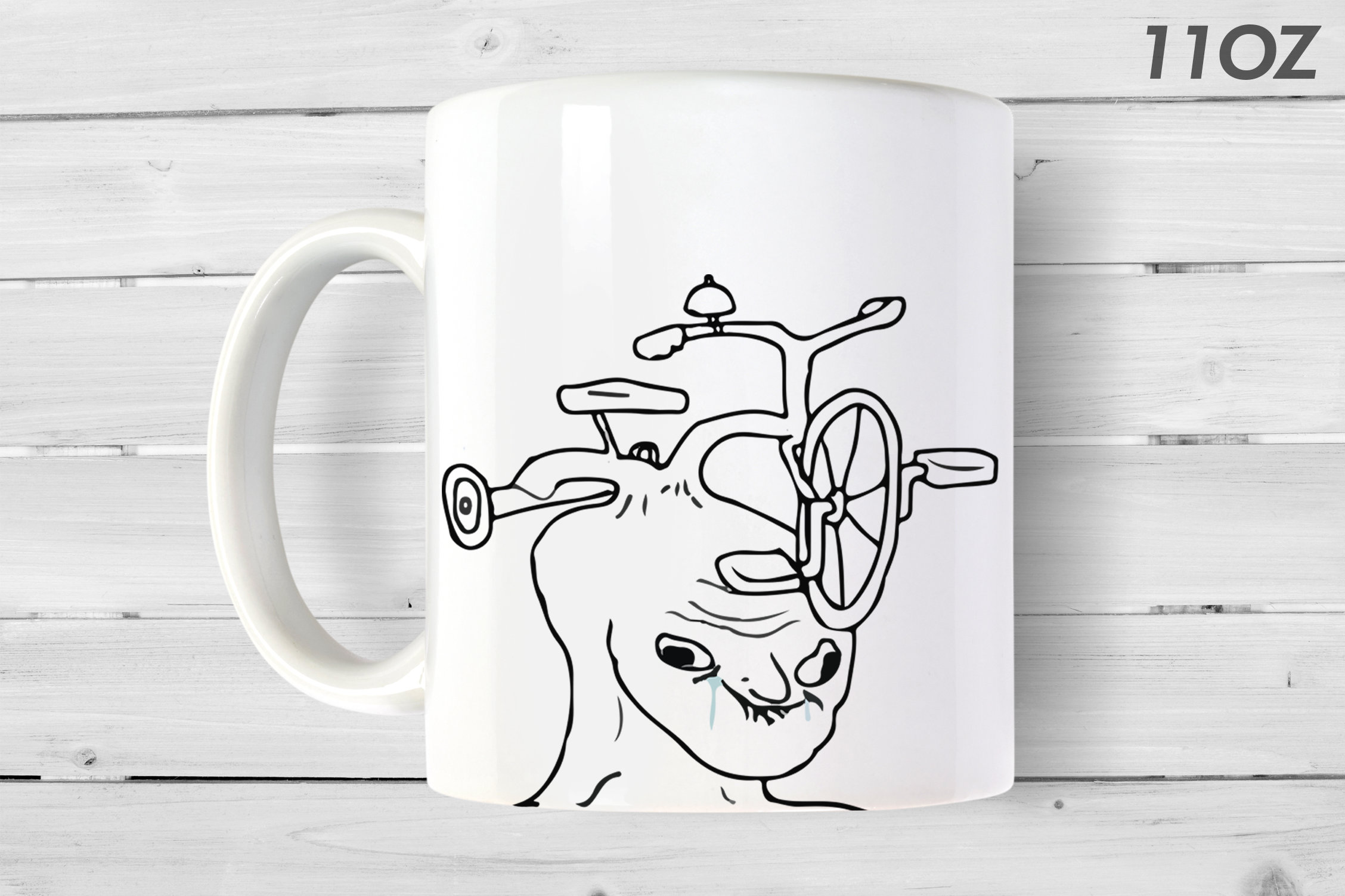 MUG STICKMAN MEME WHITE 11oz