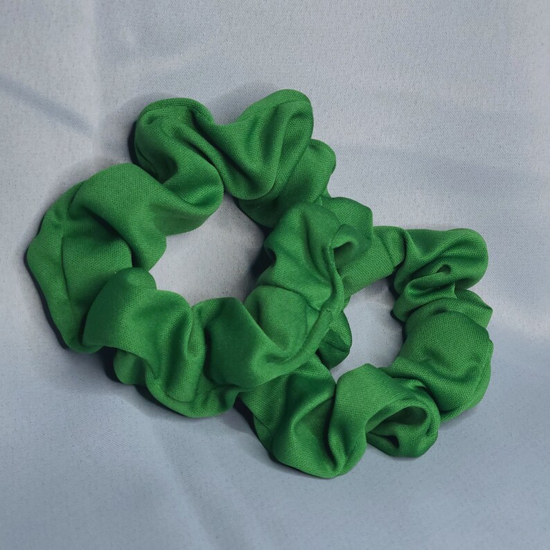 Up-Cycled Green Scrunchie; Hand Made Scrunchie; Green Hair Accessory; Ethically Made Scrunchie; Athletic Scrunchie
