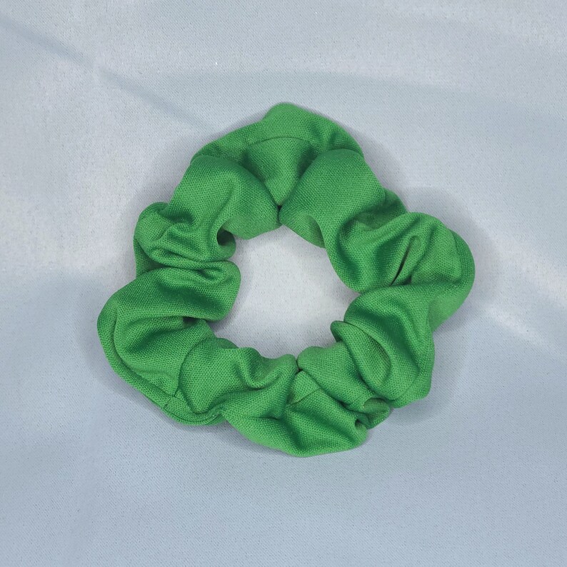 Up-Cycled Green Scrunchie; Hand Made Scrunchie; Green Hair Accessory; Ethically Made Scrunchie; Athletic Scrunchie