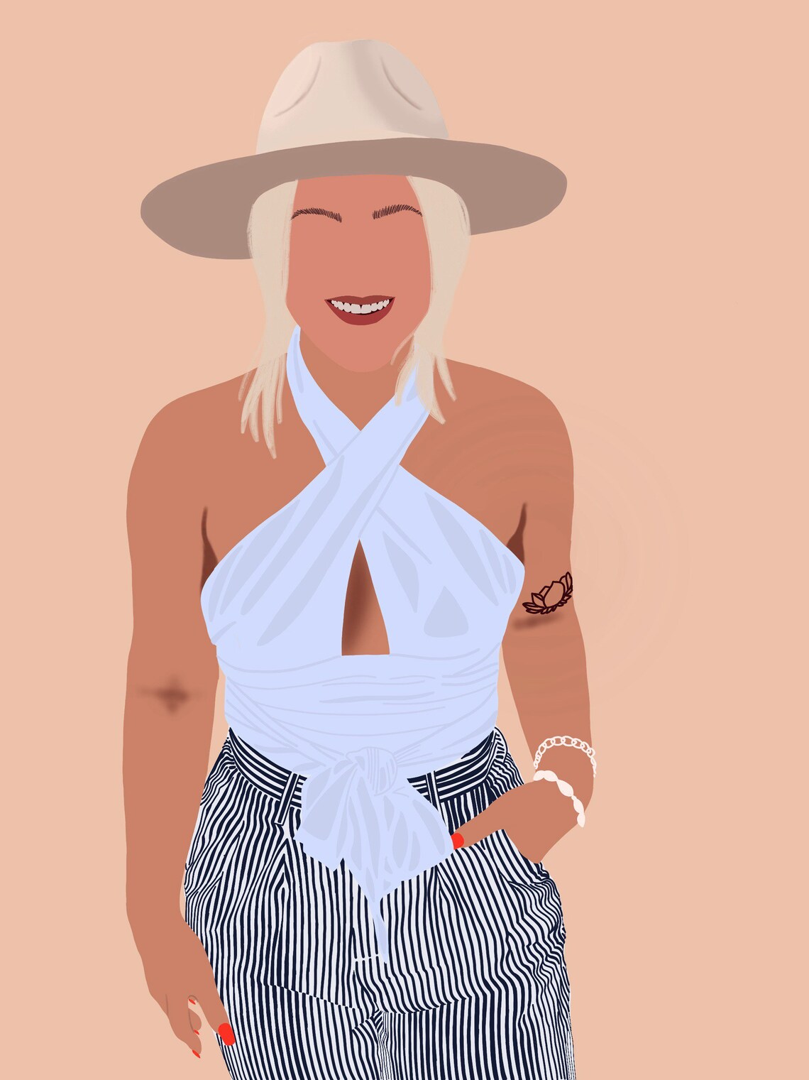 Custom Minimalist Digital Portrait Etsy