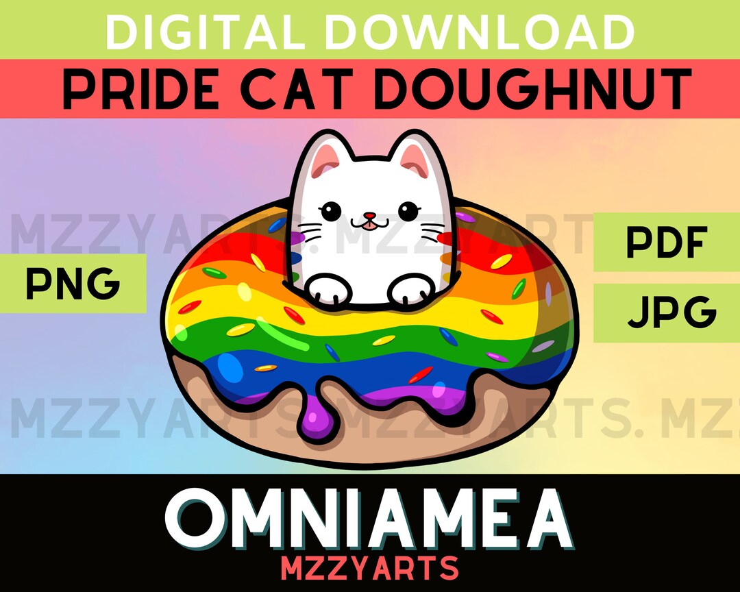 Pride Rainbow Cat Ally Gay Pride LGBTQIA Transgender LGBT Pride ...