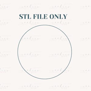 May include: A white background with the text "STL FILE ONLY" in dark blue letters. A large, dark blue circle is in the center of the image.