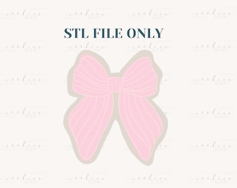 Bow 1 STL Cookie Cutter File for 3D Printing (Large 4in)