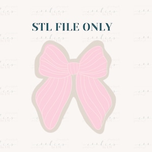 Bow 1 STL Cookie Cutter File for 3D Printing (Standard 3.5in)