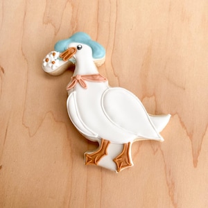 Goose with Flowers Cookie Cutter, Fondant Cutter, Clay Cutter, Baking Tools, 3D Printed Cookie Cutter