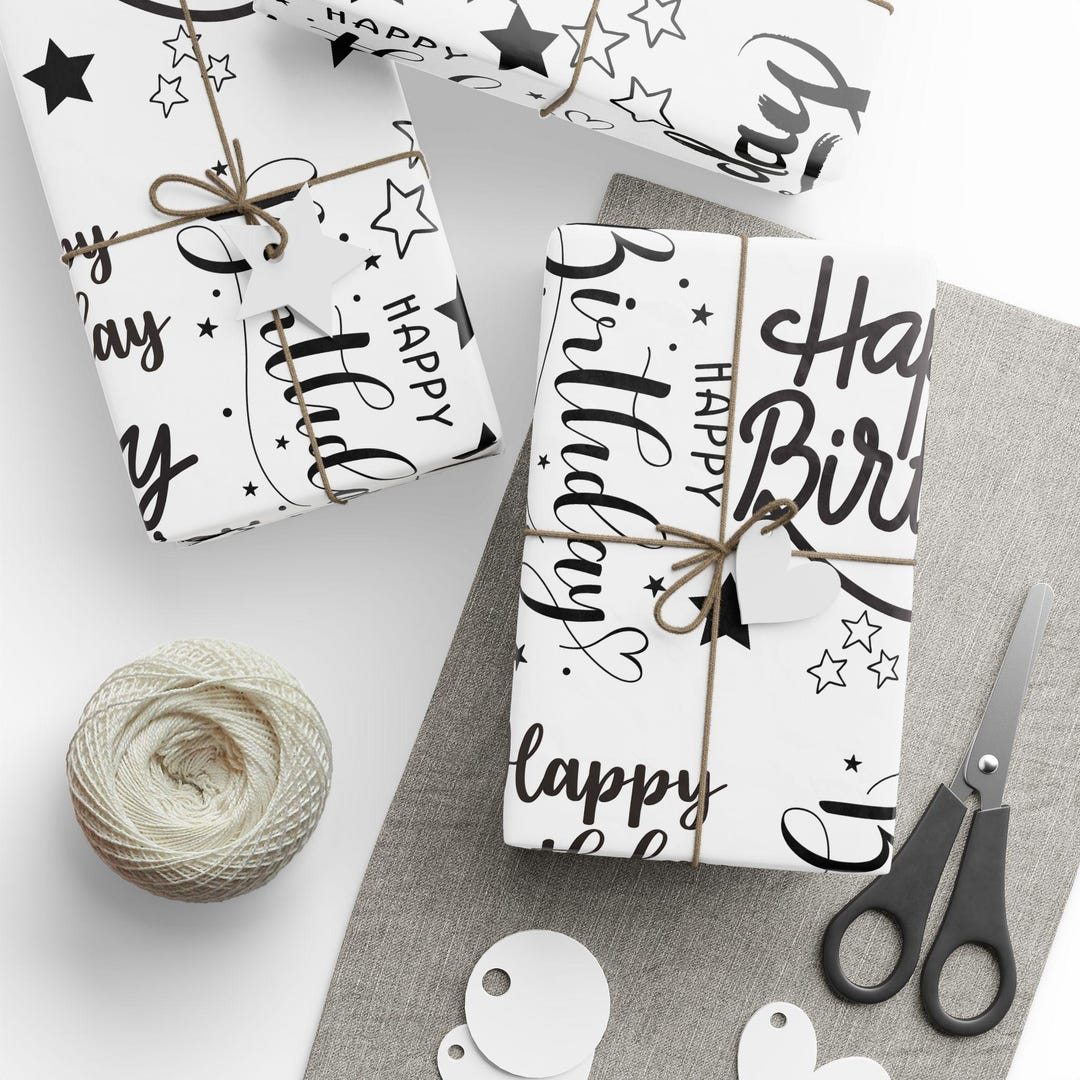 Gift Wrap, Birthday Wrapping Paper, Present Packaging, Celebration ...
