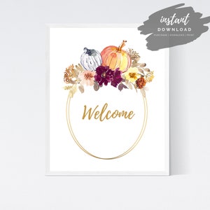 Fall Wedding Sign | Welcome Bridal Shower Sign | Fall Autumn Bridal Shower Signs | Wedding Shower Sign | Instant Download