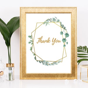 Greenery Bridal Shower Signs | Thank You Sign | Bridal Shower Sign | Floral Bridal Shower Signs | Wedding Shower Sign | Instant Download