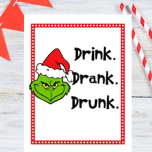 Grinch Christmas | Merry Grinchmas | Grinch Party Sign | Grinch Party Decor | Christmas Party Decor | Christmas Holiday Theme Party Supplies