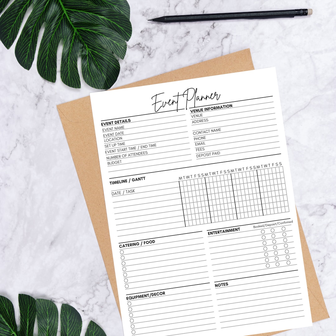 Event Planner Printable | Event Organizer | Event Planner Template ...