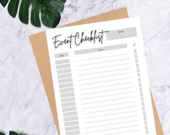 Lista de verificación del planificador de eventos / Organizador de eventos / Plantilla de planificador de eventos / Planificador de fiestas / Lista de verificación de eventos / Lista de verificación de fiestas / Descarga instantánea