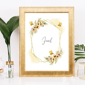 Food Sign | Bee Theme Bridal Shower Sign | Bee Bridal Shower Signs | Bee Baby Shower Sign | Wedding Sign Printable Sign | Instant Download