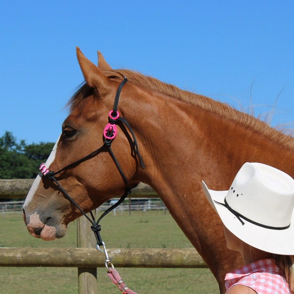 Pack x5 Gancho para cabestro de cuerda, rápido, práctico y seguro, cabestro etológico, caballo, pony