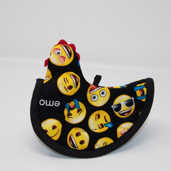 Emoji Faces Chicken Pot Holder