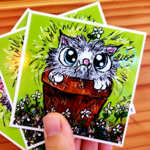 Potted Feline Sticker