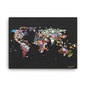 Carte florale sur la toile