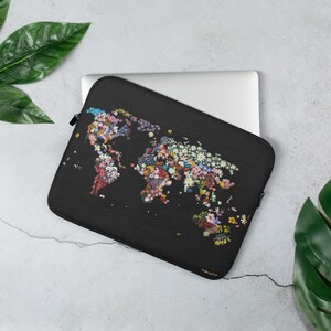 Pochette d’ordinateur portable de carte florale