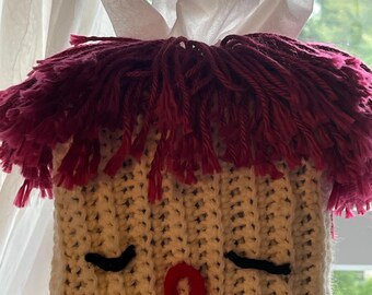 Housse de boîte à mouchoirs violet foncé Sleepy