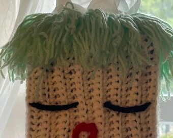 Housse pour boîte de mouchoirs Sleepy vert écume de mer