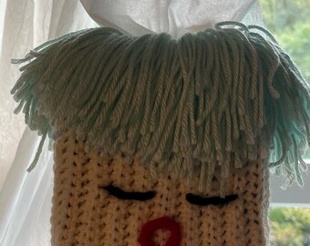 Housse de boîte à mouchoirs bleu pastel Sleepy