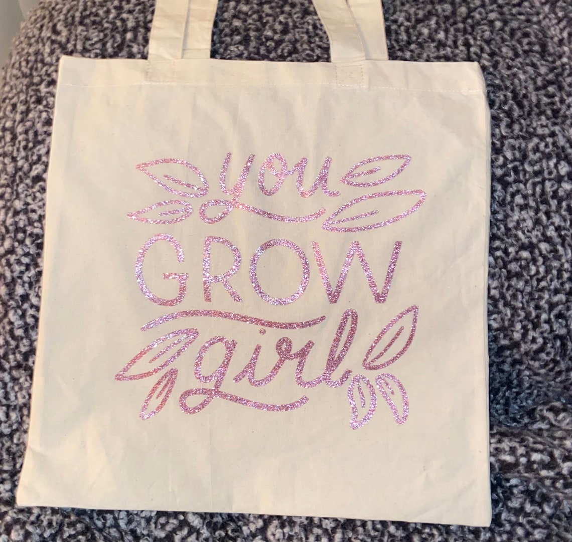You Grow Girl Tote Bag Plant Lover Gardener Gardening Grow Etsy