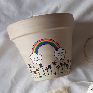 Olla de planta de diseño personalizado blanco con salsa a | Etsy